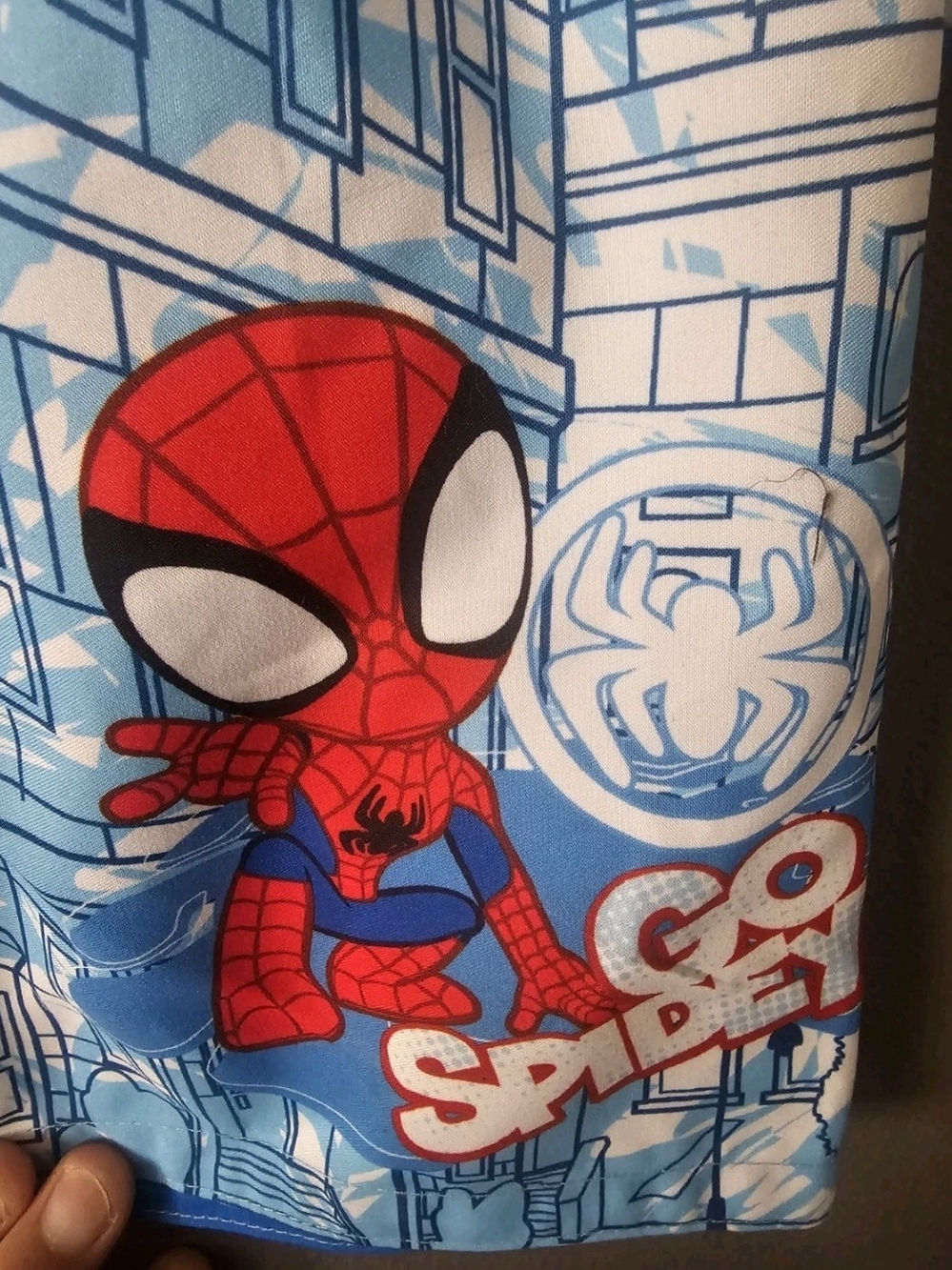 Marvel Spider-Man Blue Kids Swim Shorts - Picture 3 of 4